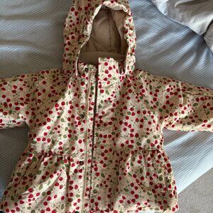 ✨ 2T Konges Sløjd Kids Hooded Winter Puffer Coat – Strawberry Print ✨